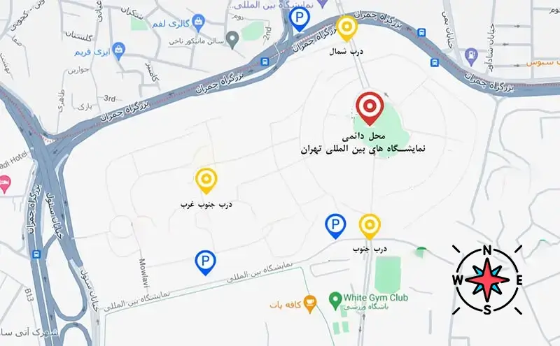 نقشه-دسترسی-نمایشگاه-بین-المللی-تهران